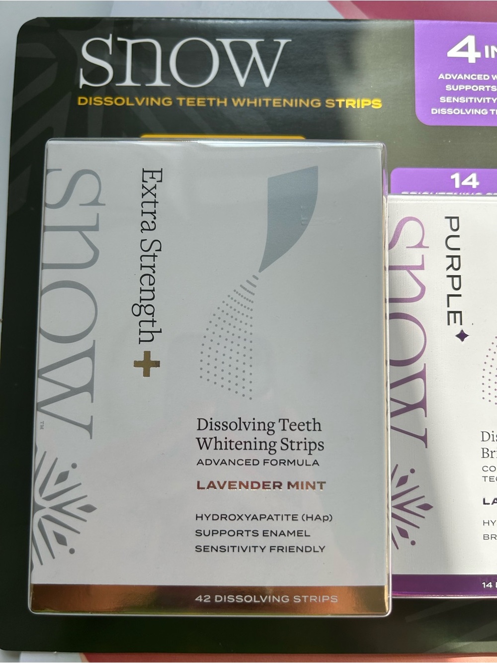 Snow Dissolving Teeth Whitening Strips - Lavender & Mint42+14 Strips 8/28